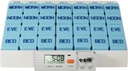 e-Pill 4 volte al giorno x 7 giorni Grande organizzatore di pillole settimanali, vitamina e medicina Pillbox - con Reminder