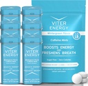 Viter Energy Original Caffeine Mints Wintergreen Flavor 6 Pack und 1/2 Pound Bulk Bag Bundle - 40mg Koffein, B Vitamine, Sugar Free, Vegan, Leistungsstarke Energie Booster für Fokus und Alertness