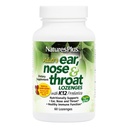 Natures Plus Adult's Ear Nose Throat Lozenge mit K12 Probiotics - 60 Lozenges - Natural Tropical Cherry Berry Flavor - Unterstützt Ohr, Nase und Brust und Immunfunktion - Glutenfrei - 30 Servierungen