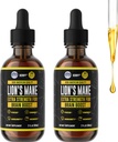 HERBIFY Lions Mane - Lions Mane Mushroom Supplement- Lions Mane Tincture - Immununterstützung - Lions Mane Tincture for Memory, Focus & Clarity - Daily Mushroom Supplement - 2 Fl oz 2 Pack