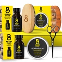 The Beard Club Bart Kit für Herren - Grooming & Care Kit - Cedar & Sandalwood Öl, Sandalwood Balm, Boar Bristle Brush, Comb, Trimming Scissors - Dad Geschenkset