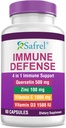 Eichhörnchen starke Immununterstützung, Quercetin 500 mg, Zink Picolinate100 mg, VitamatiC 1000 mg, Vitamin D3 1000 IU, 60 Kapseln, 1 Monat Versorgung | Made in USA | Vegan
