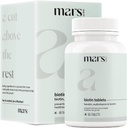 mars von GHC Beard Biotin, fördert stärkeres und dünnes Bartwachstum, angetrieben mit Vitamin A, Vitamin E, Vitamin B7, Keratin & Aminosäuren | 100% Vegan 60 Count (Pack von 1)