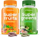 Vitamax Super Fruit and Vegetable Supplements – Ganze Superfood Vitamine & Minerals – 90 Veggie und 90 Fruchtkapseln für Frauen, Männer und Kinder - Sojafrei – Made in USA