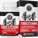 78.000mg Testosteron Ergänzung für Männer, Max Reinheit 95% Turkesterone, Testosteron Booster für mehr Energie, Stärke, Stamina, Ausdauer, Leistung, Muskelwachstum & Erholung - 60 Tage Versorgung (120ct)