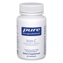 Pure Encapsulations Iron-C - 15 mg - 175 mg Vitamin C - Red Blood Cell Support* - Energieproduktion - Highly Bioavailable Iron Pill - Gluten Free & Vegan - 60 Kapseln
