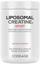 Codeage Liposomal Creatine Monohydrate Supplement, Pure Creatine 2500mg - 3 Monate Versorgung, Micronized, Creatinine Muskeln Sporternährung und Athleten, Non-GMO - 360 Kapseln
