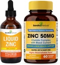 Sandhu Kräuter flüssige Zink Tropfen 4 Oz & Zink Kapseln 60 Count Supplement | Unterstützt Immun- und Hautgesundheit | Made in USA