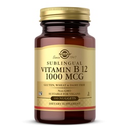 Solgar Vitamin B12 1000 mcg, 100 Nuggets - Energieproduktion, Rote Blutzellen - Gesundes Nervensystem - fördert Herz-Kreislauf-Gesundheit - Vitamin B - Non-GMO, Glutenfrei, Kosher - 100 Servierungen