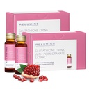 Relumines Glutathione Hydration Shots | Holiday Glow | Deep Skin Hydration, Collagen & Antioxidant Boost für Radiant, Geschmeidige Haut | Granatapfel Flavor Beauty Drink | Made in USA | 20 Flaschen x 50ml
