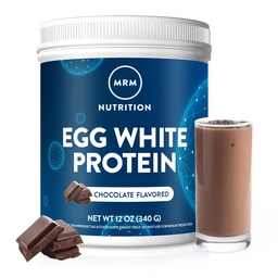 MRM Nutrition Egg White Protein | Chocolate Flavored | 23g Fat-Free Protein | con enzimi digestivi | Highest Biological Value | Clinically Tested | 10 Servings