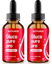 NutraRize (Pack of 2 Gluco Pure Pro Drops, Formula ufficiale per sostenere livelli sani e stabili, Supplemento di sangue Premium per la salute e il benessere generale, Gotas Review (60 Serve)