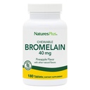 Natures Plus Chewable Bromelain - 40 mg - Natürliche Proteolytische Enzymergänzung - 180 Kautabletten (180 Portionen)