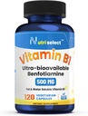 120 Kapseln liefern 500 mg Vitamin B1 in dieser Benfotiamin-Ergänzung, die Non-GMO, Vegan und Gluten-frei ist