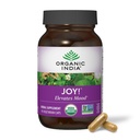 ORGANIC INDIA Joy Kräuterergänzung - Immununterstützung, fördert Gedächtnis & Konzentration, Vegan, Gluten-Free, Kosher, USDA Certified Organic, Non-GMO, Calming - 90 Kapseln