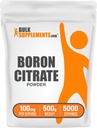 BulkSupplements.com Boron Citrate Powder - Boron Supplement für Männer & Frauen, Lebensmittelklasse - für Knochen & Gelenke Unterstützung, 100mg pro Servierung, 500g (1.1 lbs) (Pack von 1)