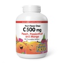 Natürliche Faktoren, Kinder Kaubares Vitamin C 500 mg, unterstützt Immungesundheit, Knochen, Zähne und Gums, Peach, Passionsfrucht und Mango, 90 Wafers
