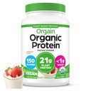 Orgain Organic Vegan Protein Powder, Erdbeeren & Cream - 21g pflanzliches Protein, Niedrige Netto-Karbs, Gluten/Laktosefrei, Ohne Zucker, Sojafrei, Non-GMO, 2.03 Lb