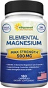 aSquared Nutrition Proprietary Magnesium 500mg – Hohe Absorption Magnesium Citrat & Oxid – 180 Veggie Kapseln, 180 Tage Versorgung – USA Formuliert & Third-Party Getestet