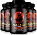 (5 Pack) Keskara Pillen für Herren, Keskara Capsules, Keskara Male Supplement, Premium Performance Support, Natürliche Formel für Muskelwachstum und allgemeine Gesundheit, Offizielle Bewertungen (300 Kapseln)