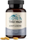 TERRA ORIGIN Joint and Bone Health | 120 Tabletten | mit Calcum D3, Glucosamin, Hyaluronsäure, Collagen, Tumeric und Boron | Flexibilität und Mobilität | Joint Supplement für Frauen und Männer