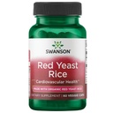 Swanson Fabriqué avec du riz de levure rouge traditionnel biologique 600 Milligrammes 60 capsules de légumes