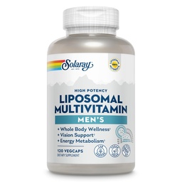 SOLARAY Liposomal Multivitamin für Männer, Enhanced Absorption Immune, Energy & Bone Support Supplement, Mens Daily Multi Vitamin, BCAAs, Vitamin D3, C, B12, Zink, Vegan, Soy Free, 60 Serv, 120 VegCaps