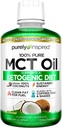 MCT Öl | Rein inspiriert reines MCT Öl Keto | Geliefert aus Kokosöl, nicht-GMO | Unterstützt Keto & Paleo Diets | Blends mit Kaffee, Tee und Shakes | MCT Öl für nachhaltige Energie | Unflavored, 16 fl oz