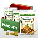 Tad Bit's Fenugrain Munch | Premium indische handgemachte salzige Vegan Snacks Crackers | Plant Basierend Vegan Gesunde Snacks für Erwachsene und Kinder | Dairy Free, Sugar Free Snacks | Low Calorie Whole Wheat Digestive Biscuits (3 Pack, 600, Gram)