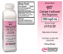 carbonate de calcium suspension orale 1250mg/5 ml - 16 Oz.