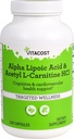 Vitacost Alpha Lipoic Acid & Acetyl L-Carnitine HCl -- 700 mg - 240 Capsules