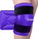 ZNÖCUETÖD Enhanced Knee Ice Pack Wrap für Schmerzlinderung, Large Gel Ice Pack für Kniebeine Verletzungen Wiederverwendbar mit Kaltkompression für Tendonitis, Arthritis, Schwellung, Brügge, Chirurgie Erholung