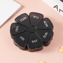Travel Pill Organizer, 7-Tage Wöchentliche Vitamin Medizin Fall, Portable Medication Box für Meds, Mineral, Fischöl, DHA, Turmeric, Supplement, Kapsel, 7 Compartment Daily Pill Dispenser Reminder