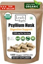 Psyllium Husk 1500mg pro Servierung, 1000 Kapseln - Doppelstärke - Premium Psyllium Fiber Supplement - Toll für Verdauung und Regelmäßigkeit - 100% natürliche lösliche Faser
