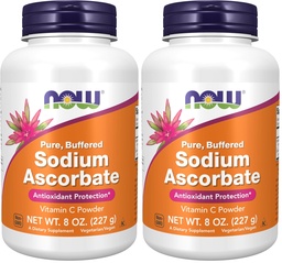 JETZT Ergänzungen, Natrium Ascorbatpulver, Gepuffert, Antioxidantienschutz*, 8-Ounce (Pack von 2)