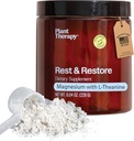 Pflanzentherapie Unflavored Magnesium Glycinate Powder Hergestellt in USA mit L-Theanin Rest & wiederherstellen 4 Monate Versorgung fördert Schlaf und hilft, Nahrungsergänzungsmittel für Frauen und Männer 8 oz