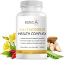 4-in-1 Frauengesundheit | Rosehip, Pueraria & Evening Primrose mit Soy Isoflavones | Menstrual Cycle, Menopause, Energy Level & Healthy Skin Support