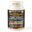 Dash of Vigor Amla Extract, Nattokinase, Papain, Diosmin, Hesperidin, Metzger Broom, Rosskastanie, CoQ10, Kurkuma, Vitamin C und Rutin - 60 Kapseln
