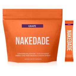 Nakedade Raisin – Performance Enhancement Poudre de boisson sportive - Poudre d'électrolyte – Pas d'OGM ou d'édulcorants artificiels, sans gluten, sans soja, sans lait – 16 bâtons