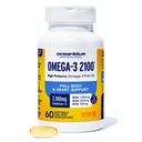Oceanblue Professional Omega-3 2100-60 Count - High-Potency Triple Stärke Burpless Fish Oil Supplement mit EPA, DHA & DPA - Orange Flavor, 30 Portionen