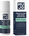 MUJO Extra Oomph — Quick Pain Relief Roll-On Gel + Organic Menthol + ICY Muscle Relief + Fast-Acting Menthol + Aloe + Arnica — per dolori articolari e posteriori — 3 fl oz