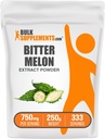 BulkSupplements.com Bitter Melon Extract Powder - Bitter Melon Supplement, Bitter Gourd Extract - Kräuterergänzung, Glutenfrei, 750mg pro Servierung, 250g (8.8 oz) (Pack von 1)