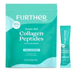 Weitere Lebensmittel Unflavored Collagen Peptide Pulver-Stick-Packs - 100% Grass-Fed, hydrolysiert Typ 1 & 3, 20g Collagen pro Servierung, unterstützt Haut, Haar, Nägel & Gelenke, 8.47 Oz