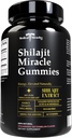Medizinische Wunder Shilajit Gummie - 1000mg reine Himalaya Extrakt w/Fulvic Säure, Vegan, Zuckerfrei, Hohe Potenz. Energie- und Immununterstützung mit über 84 Mineralien. 60 Delicious Gummis