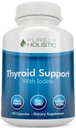 Purely Holistic Thyroid Support Supplement mit Iodine - 120 Kapseln - 2 Monate Versorgung - mit L-Tyrosin, B12, Magnesium, Ashwagandha, Kelp & More - Formuliert für Damen - Non GMO