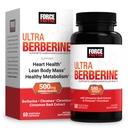 FORCE FACTOR Ultra Berberine, Berberine Ergänzung mit 500mg Berberine HCl Plus Chromium & Cinnamon Bark Extrakt zur Unterstützung von Stoffwechsel & tägliche Wellness, Non-GMO, Glutenfrei, 60 Gemüse Kapseln
