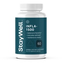 Infla-1500 All-Natural Relief Supplement Extrakt Mischung mit Turmeric, White Willow Bark, Ashwagandha, Ginger, Boswellia, Bromelain, Omega-3 und Magnesium-60ct