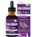 Valerian Root Sleep Support Drops, Passion Flower, Kamille, Lavender, Soursop Blätter, & Hibiscus Kräuter Extrakt Ergänzung für Schlaf Soundly & Tief. Perfekt mit Sleep Sounds. 2 Unzen