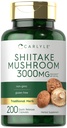 Carlyle Shiitake Pilzextrakt | 3000mg | 200 Kapseln | Non-GMO, Glutenfrei