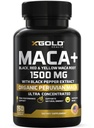 X Gold Health Bio Maca Root Pulver Kapseln 1500mg mit Schwarz | Rot & Gelb Peruvian Maca Root Extract Gelatinisiert, Energie & Stimmung Ergänzung für Männer & Frauen + Schwarz Pfeffer für beste Vorteile